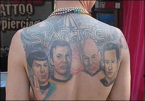 Star trek ‘Geek ink’—Spock, Kirk, Picard and Data, but we already knew that! 